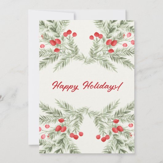 Santa Sitting Martini Glass Holiday Invitation 招待状 (裏面)