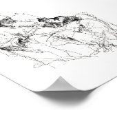 Santa Sitting with Cat on Lap ポスター (角)