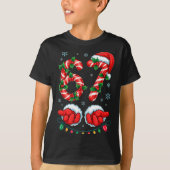 Santa Six Seven 67 Meme Christmas 67 Candy Cane Ki Tシャツ (正面)