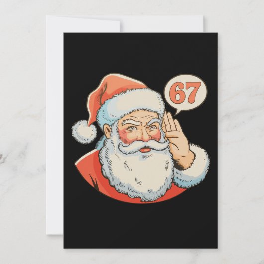 Santa Six Seven 6 7 67 Christmas Funny Xmas Meme シーズンカード (正面)