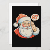 Santa Six Seven 6 7 67 Christmas Funny Xmas Meme シーズンカード (正面/裏面)