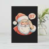 Santa Six Seven 6 7 67 Christmas Funny Xmas Meme シーズンカード (スタンド正面)
