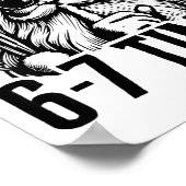 Santa Six Seven 6 7 Meme Funny Christmas Holiday H ポスター (角)