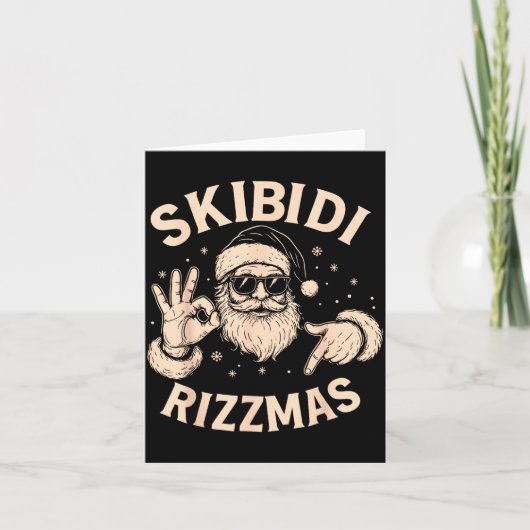 Santa Six Seven Meme 67 Hands Sign Rizz Skibidi Ri カード (正面)