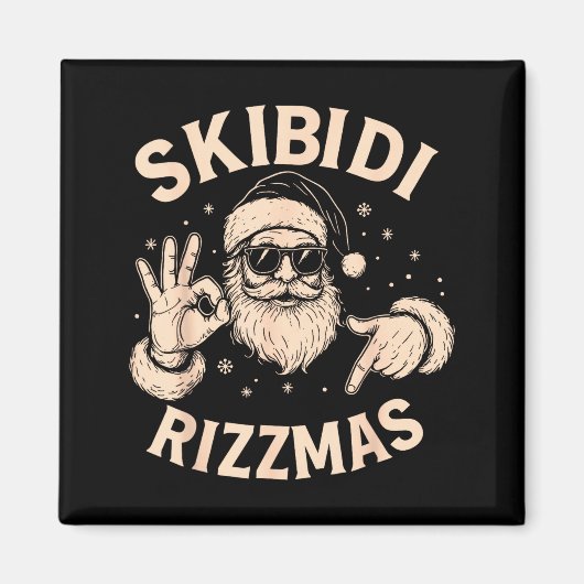 Santa Six Seven Meme 67 Hands Sign Rizz Skibidi Ri マグネット (正面)