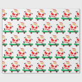 Santa Skateboarder Christmas Wrapping Paper ラッピングペーパー (フラット)