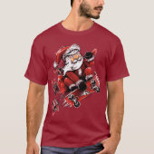 Santa Skateboarding Tシャツ (正面)