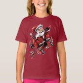 Santa Skateboarding Tシャツ (正面)
