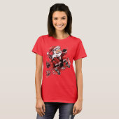 Santa Skateboarding Tシャツ (正面フル)