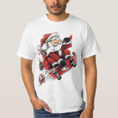 Santa Skateboarding Tシャツ (正面)