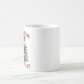 Santa Skeleton with Cat Holiday Snark コーヒーマグカップ (中央)