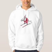 Santa Skiing hooded sweatshirt パーカ (正面)