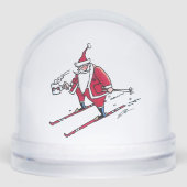 Santa Skiing snow globe (正面)