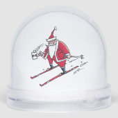 Santa Skiing snow globe (裏面)