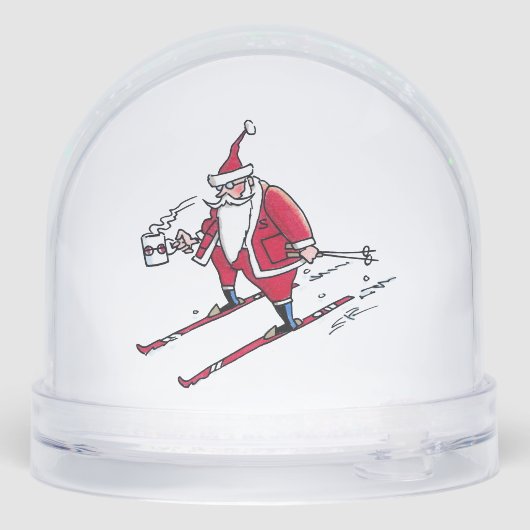 Santa Skiing snow globe (裏面)