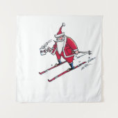 Santa Skiing tapestry タペストリー (正面)