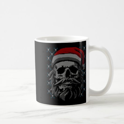Santa Skull Ugly Christmas Santa Lover Y Christmas コーヒーマグカップ (右)