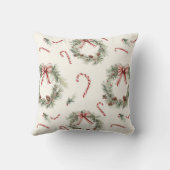 Santa Sleigh Candy Cane Christmas クッション (裏面)