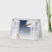 Santa Sleigh in open window カード (正面)