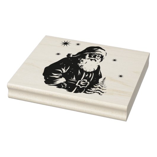 Santa Sleigh Merry Christmas Stamp ラバースタンプ (スタンプ)