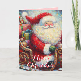 Santa Sleigh & Presents – Classic Holiday Greeting カード