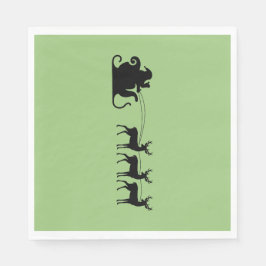 Santa sleigh reindeer スタンダードランチョンナプキン