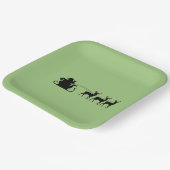 Santa sleigh reindeer ペーパープレート (傾斜あり)