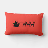 Santa sleigh reindeer ランバークッション (裏面)