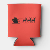 Santa sleigh reindeer 缶クーラー (正面)