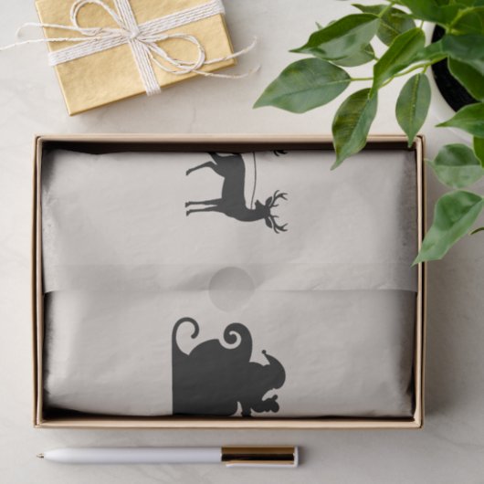 Santa sleigh reindeer 薄葉紙 (ギフト)