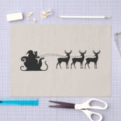 Santa sleigh reindeer 薄葉紙 (クラフト)