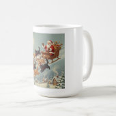 Santa Sleigh with Flying Cats Coffee Mug コーヒーマグカップ (正面右)
