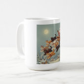 Santa Sleigh with Flying Cats Coffee Mug コーヒーマグカップ (正面左)