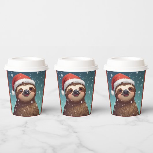 Santa Sloth, Paper Cups 紙コップ (複数)