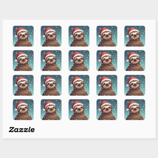 Santa Sloth, Stickers スクエアシール (シート)