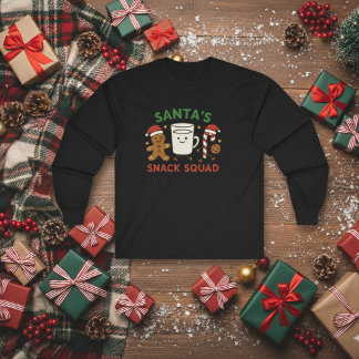 Santa snack squad long sleeve tシャツ