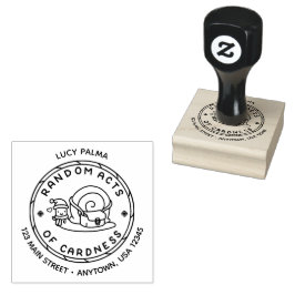 Santa Snail Random Acts of Cardness Logo Stamp ラバースタンプ
