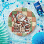 Santa Snoozing On Christmas Eve ペーパープレート (パーティー)