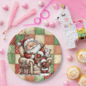 Santa Snoozing On Christmas Eve ペーパープレート (パーティー)