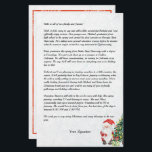 Santa Snow Christmas FamilyニュースレターYour Text 便箋<br><div class="desc">テキストと署名を追加し、フォントの色を選択する甘い水の色サンタとスノーフレークのオーバーレイ。クリスマスニュースレター</div>