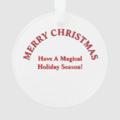 Santa, Snowman, and Ralph the Reindeer Holiday Orn オーナメント (裏面)