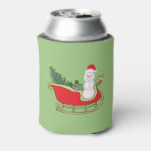 Santa snowman distributing gifts 缶クーラー (缶裏面)