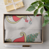 Santa snowman distributing gifts 薄葉紙 (ギフト)