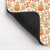 Santa & Snowman Gingerbread Christmas Cookies マウスパッド (コーナー)