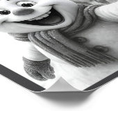 Santa Snowman Reindeer Taking A Selfie Photo Chris ポスター (角)