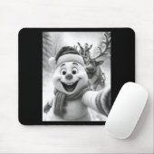 Santa Snowman Reindeer Taking A Selfie Photo Chris マウスパッド (マウス)