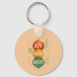 Santa & Snowman Winter Scene – Festive Holiday  キーホルダー