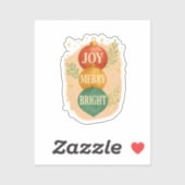 Santa & Snowman Winter Scene – Festive Holiday  シール (シート)