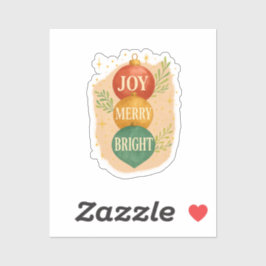 Santa & Snowman Winter Scene – Festive Holiday  シール