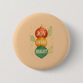 Santa & Snowman Winter Scene – Festive Holiday  缶バッジ